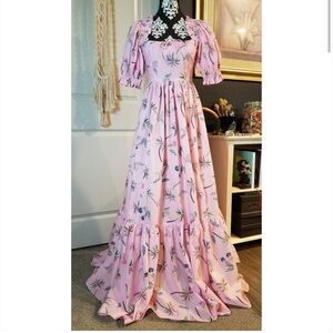 NWT XS Selkie Terrace Gown In Daquiri (Pink Tropical)